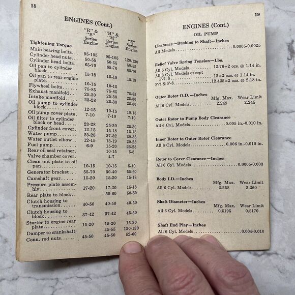 Ford 1949 1950 Service Specifications For Passenger Cars and F Series Trucks - Picture 8 of 9